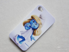 husa protectie Strumfi smurfs Smurfette iphone 4 4S expediere gratuita + folie protectie ecran foto