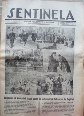 Sentinela , gazeta ostaseasca a natiunii , nr. 4 , 11 ianuarie 1942 , razboiul din est , Regele si Maresalul Ion Antonescu la sarbatorirea Bobotezei foto