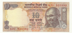 INDIA BANCNOTA 10 RUPII foto