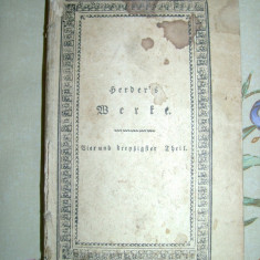 Herder - Werke Zur Philosophie und Geschichte Despre filosofie si istorie 1822