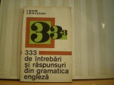 333 de interbari si raspunsuri din gramatica limbii engleze - L. Levitchi