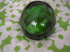 Semisfera din sticla decorativa verde, diametru aprox. 14 cm foto