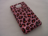 Husa animal print roz SAMSUNG GALAXY 2 i9100 + FOLIE ecran, Plastic, Carcasa