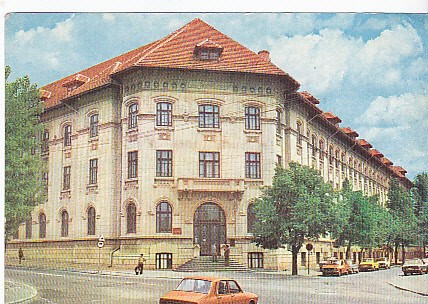 Craiova, Liceul Fratii Buzesti, vedere carte postala, circulata anii 80