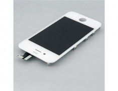 TouchScreen Digitizer LCD Display Rama Geam Apple iPhone 4 White Original foto