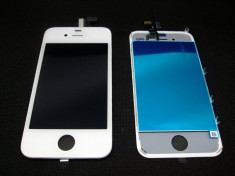 TouchScreen Digitizer LCD Display Rama Geam Apple iPhone 4S Alb Original foto