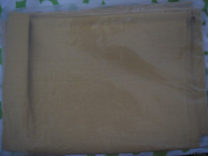 Material bumbac 100% pentru lenjerie de pat, culoare mustar, 385x290 cm foto
