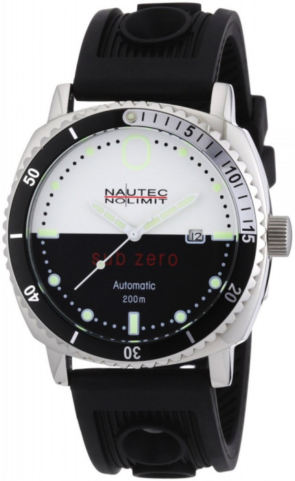 Ceas automatic , tip LUX - SPORT , NAUTEC NO LIMIT , WATER RESISANT : 20 ATM = 200m - DIVER - pt. SCUFUNDARI ~ ! ! !