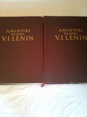 AMINTIRI DESPRE V.I.LENIN ~(1958) ~ 2 vol. (vol1+2) foto