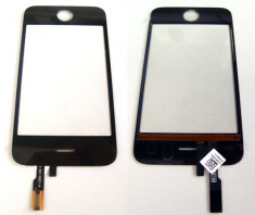 Geam Display Carcasa Digitizer Touch Screen TouchScreen Apple iPhone 3GS Nou Original + Adezivul de Lipit Negru Black foto