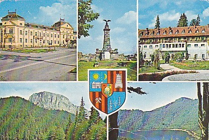 Miercurea Ciuc, Siculeni, Borsec Lacul Rosu vedere carte postala circulata 1978