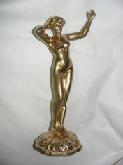 STATUIE VECHE METAL,SCULPTURA IN METAL,,FEMEIE NUD,,ANTICHITATE NUD foto