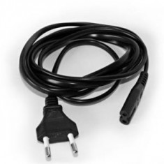 CABLU ALIMENTARE RETEA EURO 220V 2 PINI CABLE-704 PC-184/2 1.8M LAPTOP BOXE RADIO IMPRIMANTA CASETOFON ALIMENTATOR 1.8 M 220 V - NOU foto