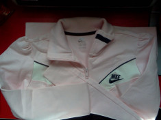 Bluza trening nike roz bumbac gri alb foto