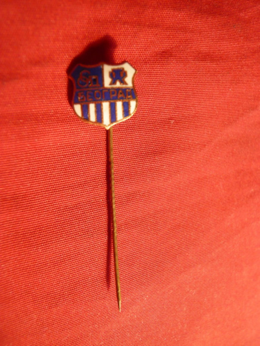 Insigna veche Fotbal - F.V.Partizan Belgrad