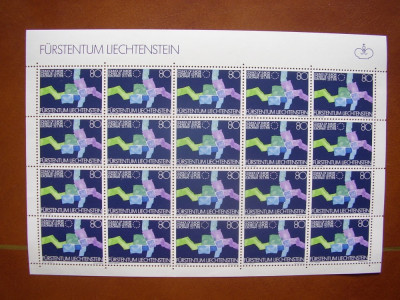 Liechtenstein 1979 Europa mi 729 ( bloc de 20 timbre) foto
