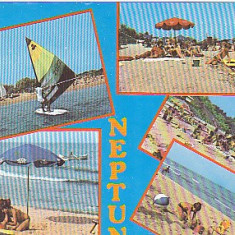 Neptun plaja, vedere carte postala circulata anii 80