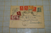 Carte postala circulata - 1946 - multe timbre cu valoare mare