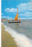 Neptun, plaja, vedere carte postala circulata 1978, Fotografie