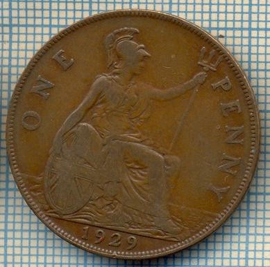 839 MONEDA - MAREA BRITANIE - ONE PENNY -anul 1929 -starea care se vede
