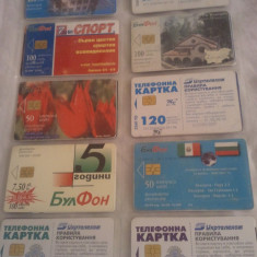 Lot 20 cartele telefonice Bulgaria cu SIM + folie de plastic + taxele postale = 50 roni