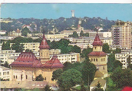 Suceava, vedere carte postala circulata 1984