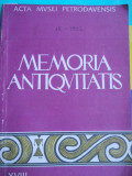 MEMORIA ANTIQVITATIS XVIII /PIATRA NEAMT 1992 / 351 PAGINI