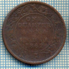 830 MONEDA - INDIA-BRITISH(PROTECTORAT BRITANIC) - ONE QUARTER ANNA (1/4 ANNA) -anul 1862 -starea care se vede