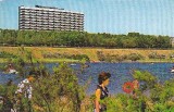 Eforie Nord, lacul Belona, vedere carte postala circulata 1982