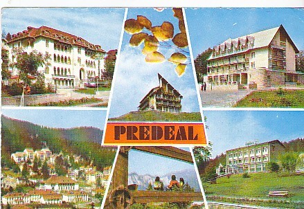 Predeal, vedere carte postala, circulata 1986