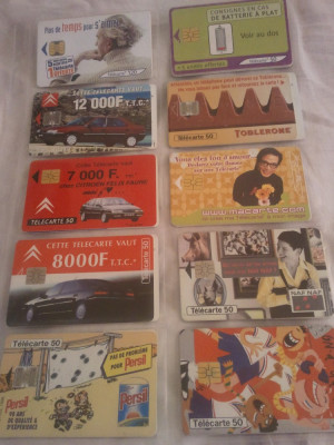 Lot 20 cartele telefonice Franta 3 cu SIM + folie de plastic + taxele postale = 50 roni foto