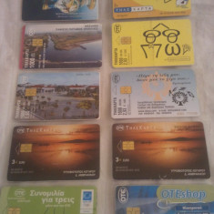 Lot 20 cartele telefonice Grecia cu SIM + folie de plastic + taxele postale = 50 roni