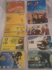 Lot 20 cartele telefonice Franta 8 cu SIM + folie de plastic + taxele postale = 50 roni foto