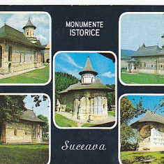 Suceava Monumente istorice, vedere carte postala circulata 1982