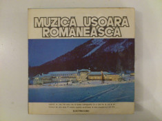 Disc vinil vinyl pick-up MEDIU Electrecord MUZICA USOARA ROMANEASCA George Enache Margareta Pislaru Alexandru Jula CANTABILE EDD 1290 rar vechi foto