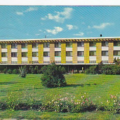 Delta Dunarii, hotel Maliuc, vedere carte postala circulata 1975