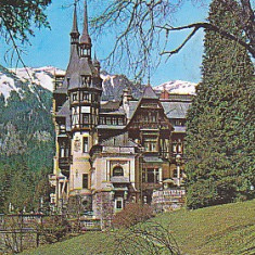 Sinaia, Castelul Peles, vedere carte postala, circulata 1987