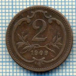 811 MONEDA - AUSTRIA - 2 HELLER -anul 1909 -starea care se vede foto