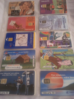 Lot 20 cartele telefonice Franta 6 cu SIM + folie de plastic + taxele postale = 50 roni foto