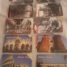 Lot 20 cartele telefonice Italia 11 + folie de plastic + taxele postale = 30 roni