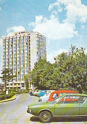 Eforie Nord, hotel Meduza, vedere carte postala circulata 1980