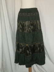 FUSTA MAXI GYPSY BOHO VERDE ,,MUJIA, L NOU foto