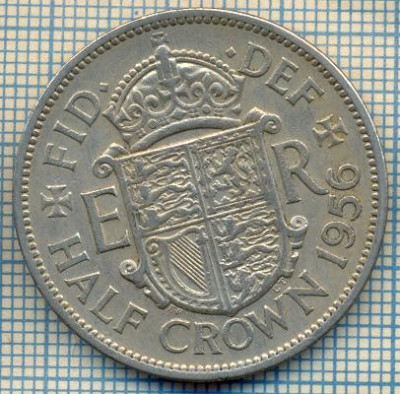 834 MONEDA - MAREA BRITANIE - HALF CROWN -anul 1956 -starea care se vede foto