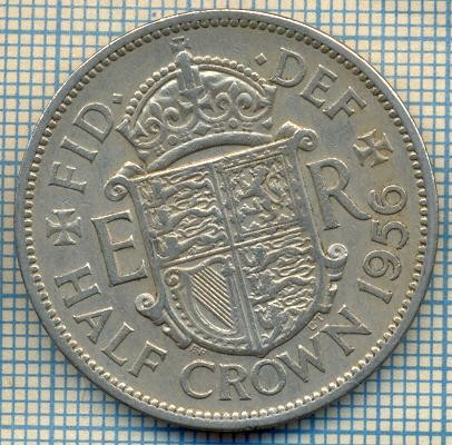 834 MONEDA - MAREA BRITANIE - HALF CROWN -anul 1956 -starea care se vede