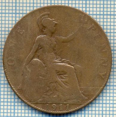 852 MONEDA - MAREA BRITANIE - ONE PENNY -anul 1911 -starea care se vede foto