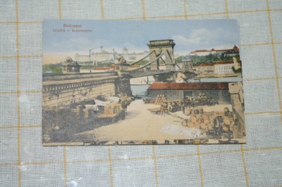 Budapest - Lanchid - Kettenbrucke - 1918 foto