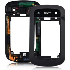 Carcasa mijloc miez corp sasiu BlackBerry 9900 Bold Touch negru / black Originala foto