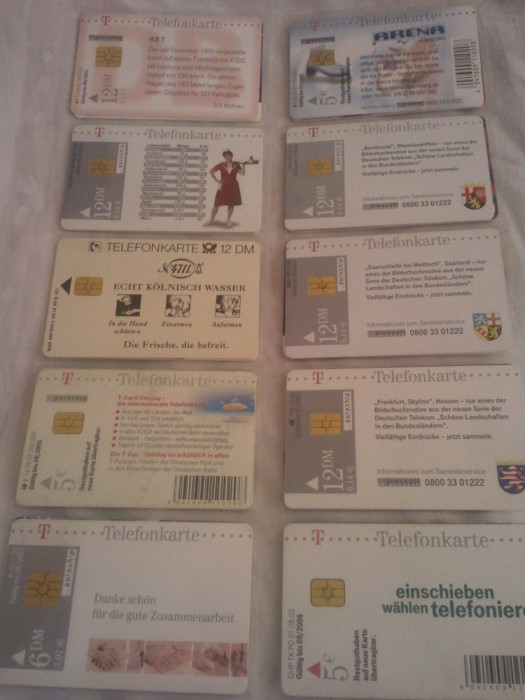 Lot 20 cartele telefonice Germania 2 cu SIM + folie de plastic + taxele postale = 50 roni