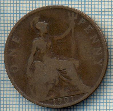 850 MONEDA - MAREA BRITANIE - ONE PENNY -anul 1901 -starea care se vede foto