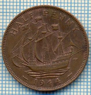 858 MONEDA - MAREA BRITANIE - HALF PENNY -anul 1944 -starea care se vede